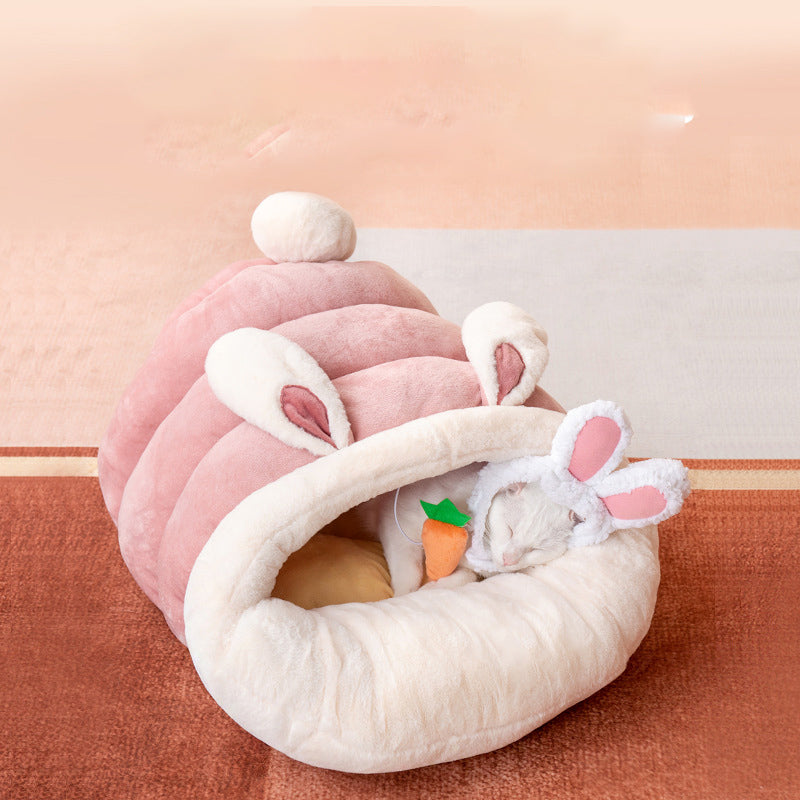 Weiches Katzenbett-Matte, Schlafsack, Katzenhaus, Weidenhundebett