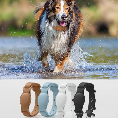 SafeTrack Lederhalsband – mit AirTag-Fach