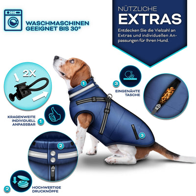 TRESKO® Winter-Hundejacke mit Reflektoren