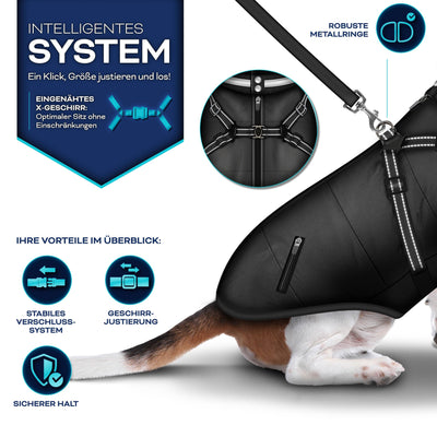 TRESKO® Winter-Hundejacke mit Reflektoren