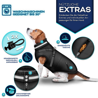 TRESKO® Winter-Hundejacke mit Reflektoren