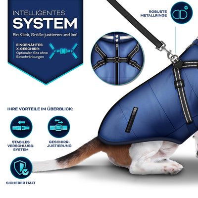 TRESKO® Winter-Hundejacke mit Reflektoren