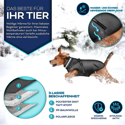 TRESKO® Winter-Hundejacke mit Reflektoren