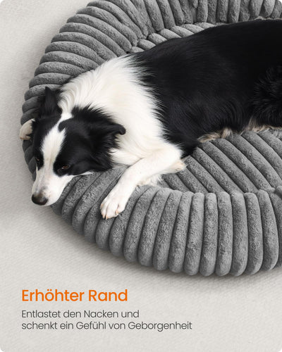 Feandrea PlushNest Donutbett – Mittel, Weich & Gepolstert, Taubengrau