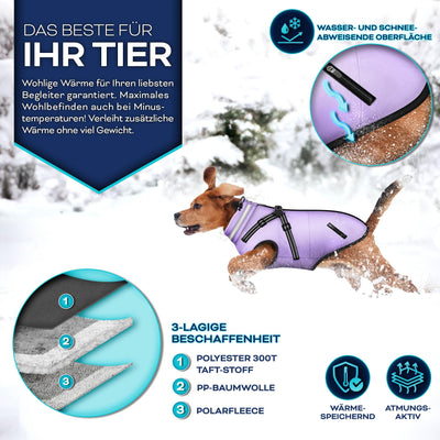 TRESKO® Winter-Hundejacke mit Reflektoren