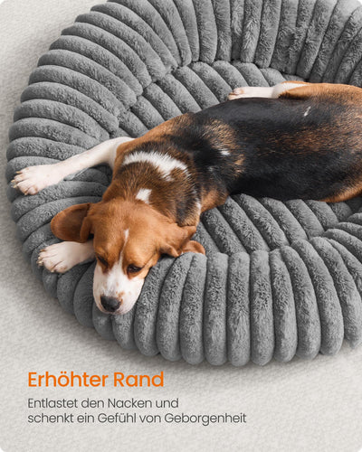 Feandrea PlushNest Donutbett – Mittel, Weich & Gepolstert, Taubengrau