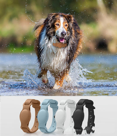 SafeTrack Lederhalsband – mit AirTag-Fach